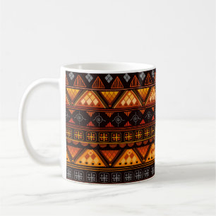Schönes, helles, mehrfarbiges Aztekenmuster Kaffeetasse