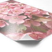Schönes hellrosa Blume Petals florales Poster (Ecke)