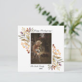 Schönes Herbst-Erntedank-Foto Feiertagskarte (Stehend Vorderseite)