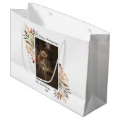 Schönes Herbst-Erntedank-Foto Große Geschenktüte (Vorderseite Schrägansicht)