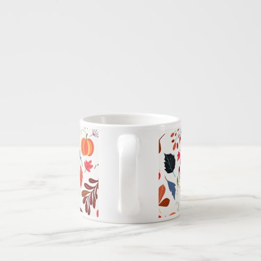 Schönes Herbst-Leaves Espresso Cup-Muster Espressotasse (Rückseite)
