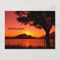 Schönes Herbst Ruhe Sonnenuntergang Berg