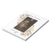 Schönes Herbstblatt Erntedank Foto Notepa Notizblock (Rotiert)