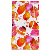 Schönes Herbstblatt mit Aquarellfarbe Kleine Geschenktüte (Vorderseite)