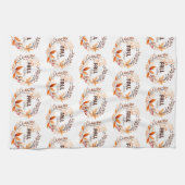 Schönes Herbstlaub Muster | Fall Vibes White Geschirrtuch (Horizontal)