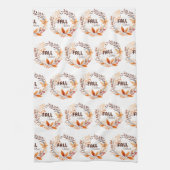 Schönes Herbstlaub Muster | Fall Vibes White Geschirrtuch (Vertikal)