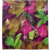 Schönes Herbstlaub-Muster im Herbst Duschvorhang (Vorderseite)