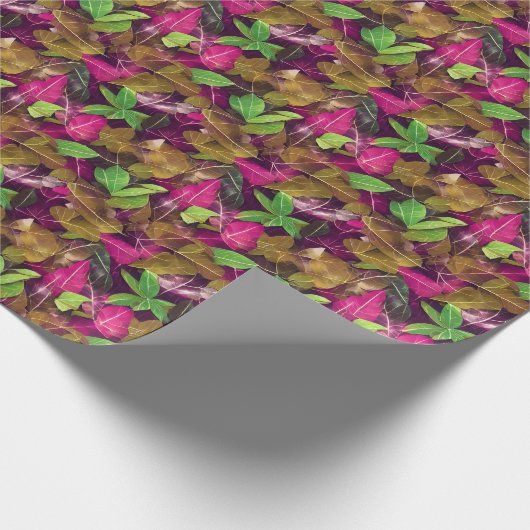 Schönes Herbstlaub-Muster im Herbst Geschenkpapier (Ecke)