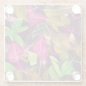 Schönes Herbstlaub-Muster im Herbst Glasuntersetzer (Rückseite)