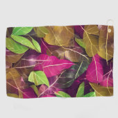 Schönes Herbstlaub-Muster im Herbst Golfhandtuch (Horizontal)