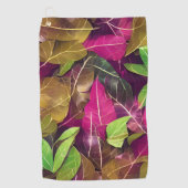 Schönes Herbstlaub-Muster im Herbst Golfhandtuch (Vorderseite)