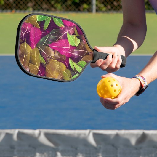 Schönes Herbstlaub-Muster im Herbst Pickleball Schläger (InSitu)