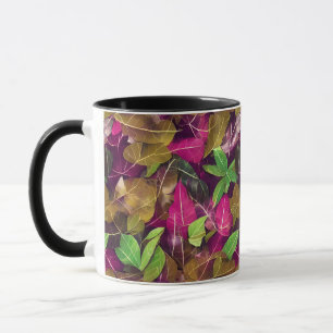 Schönes Herbstlaub-Muster im Herbst Tasse