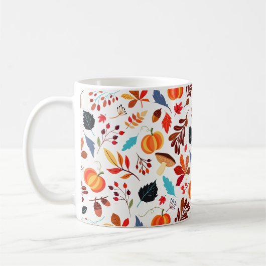 Schönes Herbstmuster - Kaffeetasse (Links)
