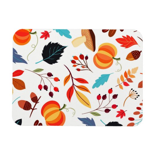 Schönes Herbstmuster Magnet (Horizontal)