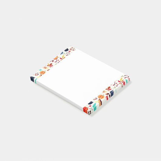 Schönes Herbstmuster - Post-it Klebezettel (angewinkelt)