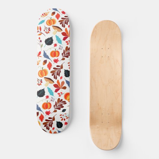 Schönes Herbstmuster - Skateboard (Vorderseite)