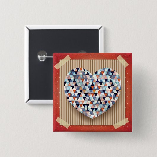 Schönes Herz Button (Vorne & Hinten)