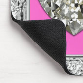 Schönes Herz der Diamanten Mousepad (Ecke)