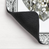 Schönes Herz der Diamanten Mousepad (Ecke)