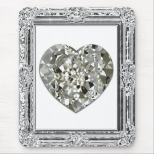 Schönes Herz der Diamanten Mousepad