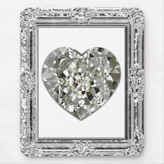 Schönes Herz der Diamanten Mousepad (Vorne)