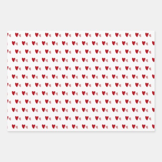 Schönes herz-förmiges Wrapping-Geschenkpapier Geschenkpapier Set (Vorderseite 3)