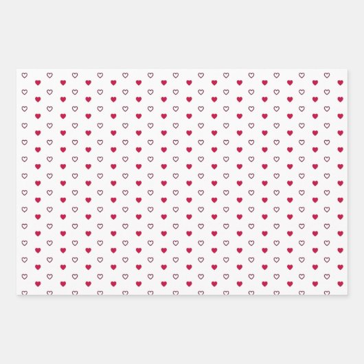 Schönes herz-förmiges Wrapping-Geschenkpapier Geschenkpapier Set (Vorderseite 2)