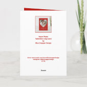 Schönes Herz Foto Valentine Tageskarte Karte (Rückseite)