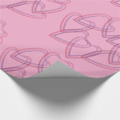 Schönes Herz-Kreis-Muster Geschenkpapier (Ecke)