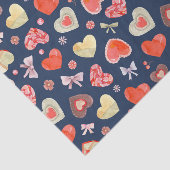 Schönes Herz-Muster Seidenpapier (Ausschnitt)