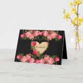 Schönes Herz Personalisiert Karte (Gelbe Blume)