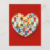 Schönes Herz Postkarte (Vorderseite)