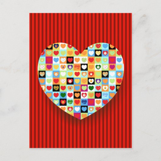 Schönes Herz Postkarte (Vorderseite)