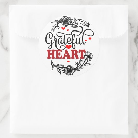 SCHÖNES HERZ RUNDER AUFKLEBER (Tasche)