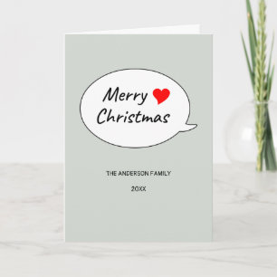 Schönes Herz und ein frohes Weihnachtsfest Feiertagskarte