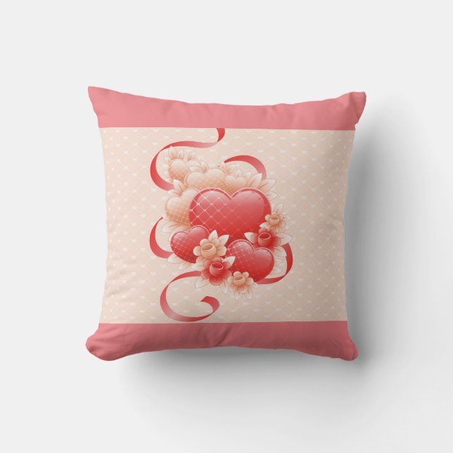 Schönes Herz Wohngestaltung Kissen (Vorderseite)