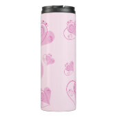 Schönes Herzenrosa Thermosbecher (Rückseite)