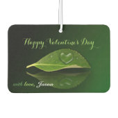 Schönes, herzförmiges Wassertropfen auf der linken Autolufterfrischer (Vorderseite)