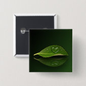 Schönes, herzförmiges Wassertropfen auf der linken Button (Vorne & Hinten)