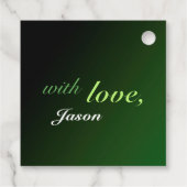 Schönes, herzförmiges Wassertropfen auf der linken Geschenkanhänger (Rückseite)