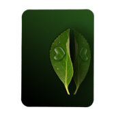 Schönes, herzförmiges Wassertropfen auf der linken Magnet (Vertikal)