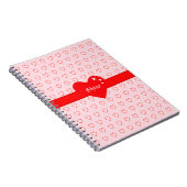 Schönes Herzmuster Notizblock (Rechte Seite)