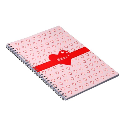 Schönes Herzmuster Notizblock (Rechte Seite)