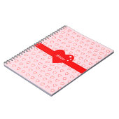 Schönes Herzmuster Notizblock (Linke Seite)