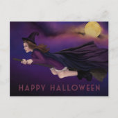 Schönes Hexenmalerei Halloween Postkarte (Vorderseite)