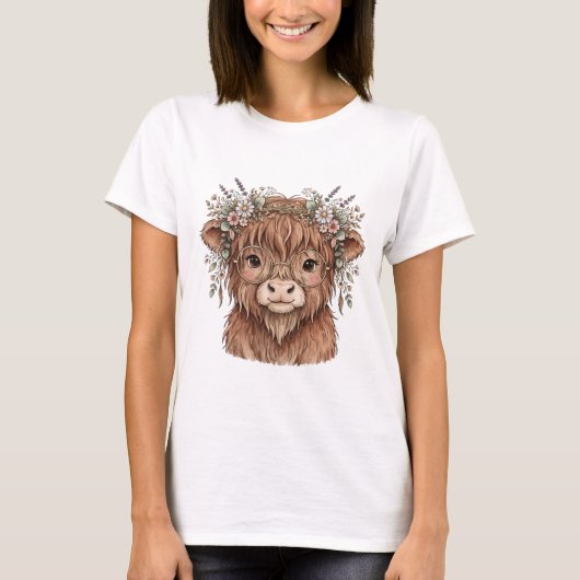 Schönes Highland-Rind T-Shirt (Vorderseite)