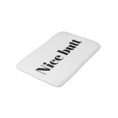 Schönes Hintern Typografie Spaß Badzubehör Badematte (Schrägansicht)