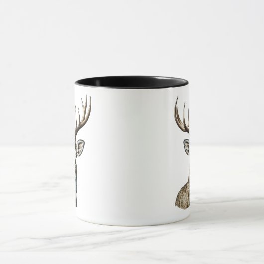 Schönes Hirsch mit Antlern Tasse (Zentrum)