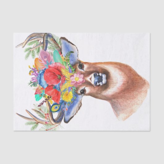 Schönes Hirsch Seidenpapier (Vorderseite)